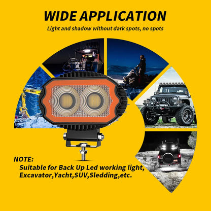 New oval 5-inch paladin with aperture floodlight LED work light 9-60V headlight engineering light