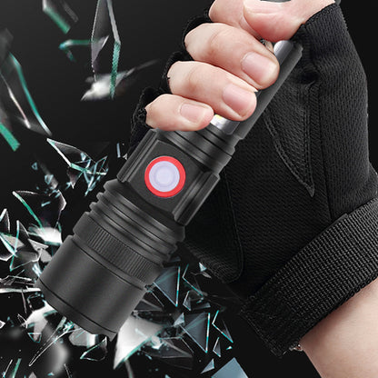 LED Flashlight Waterproof Flashlight Magnetic Torch Zoom XHP50+COB Flashlight With A Clip Portable Hand Light 18650 Battery