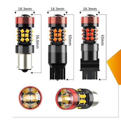 New Style 1156 P21W BA15S Car LED Bulb P21/5W Turn Signal 1156 3030 T20 W16W T25 7443 W21W 7440 White Yellow Red