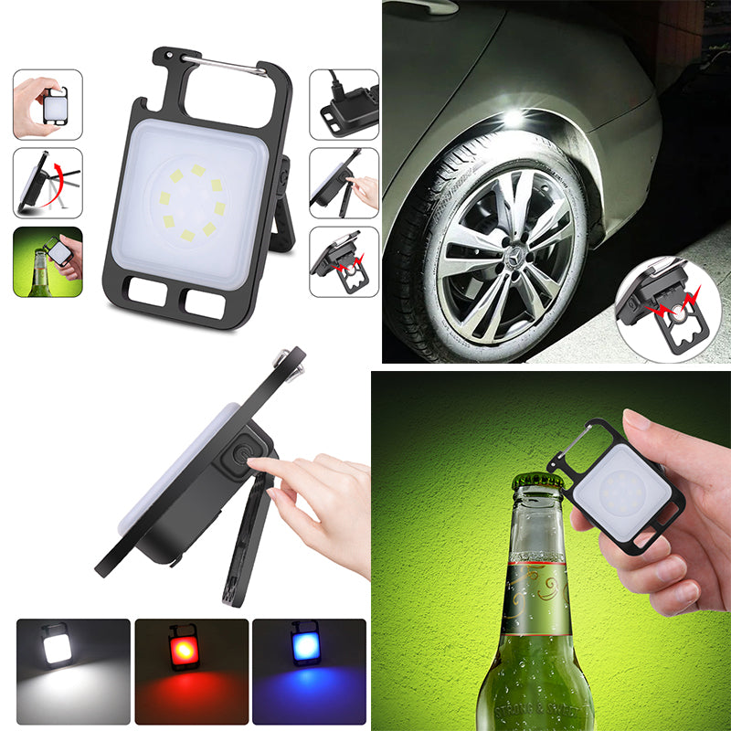 Mini Flashlight Camping Light COB Keychain Work Light Rechargeable Floodlight with Strong Magnet IP44 Waterproof 31001