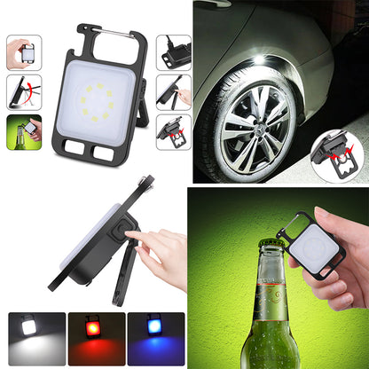 Mini Flashlight Camping Light COB Keychain Work Light Rechargeable Floodlight with Strong Magnet IP44 Waterproof 31001