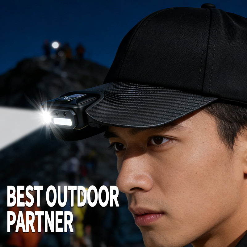 Multifunctional Portable Cap Light XTE+RGB LED Motion Sensor Rechargeable Hat Lamp with Battery Display Headlamp M926