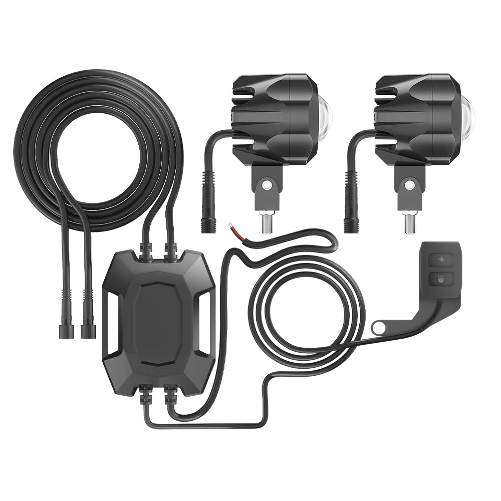Super Bright Auxiliary Motorcycle LED Spotlights Moto Headlight Fog Lights Turn Signals Accessories for Kawasaki Car SUV ATV