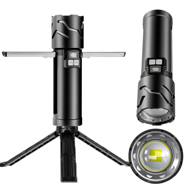 High Bright 30W 1200M Zoom LED Flashlight 5500mAh USB Power Bank High Lumen IP54 Waterproof Aluminum Alloy 8 Modes Adjustable Beam F450