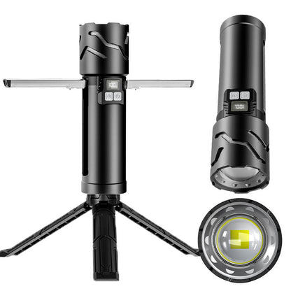 High Bright 30W 1200M Zoom LED Flashlight 5500mAh USB Power Bank High Lumen IP54 Waterproof Aluminum Alloy 8 Modes Adjustable Beam F450