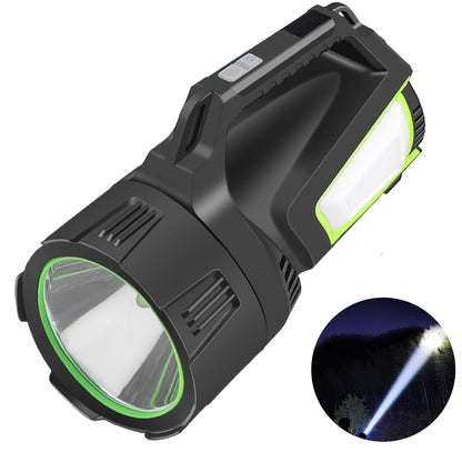 High Power Rechargeable Led Flashlight Work Camping Torch With Cob Side Light Lightweight Outdoor Lighting ABS Material