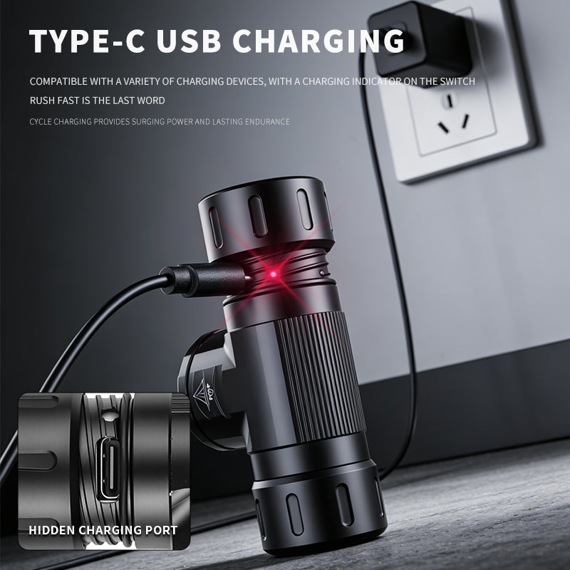 Rechargeable LED Headlamp 800LM High Output USB-C Charging Aluminum Alloy Portable Outdoor Hiking Headlight SY-5846-3