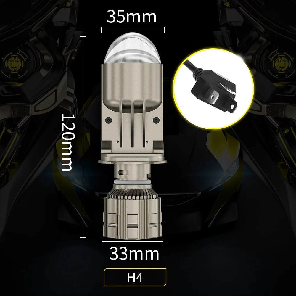 H4 LED Car Headlight Bulb 18000Lm A82K Lens CSP3570 White Lens Accessories New Condition
