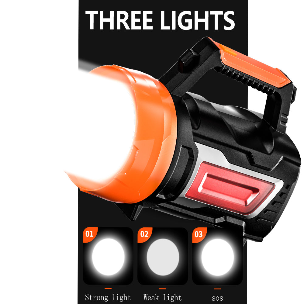 COB+ LED Work Light 500M Hand-cranked Power Generation USB Rechargeable Flashlight Spotlight Work Lamp Searchlight 886A