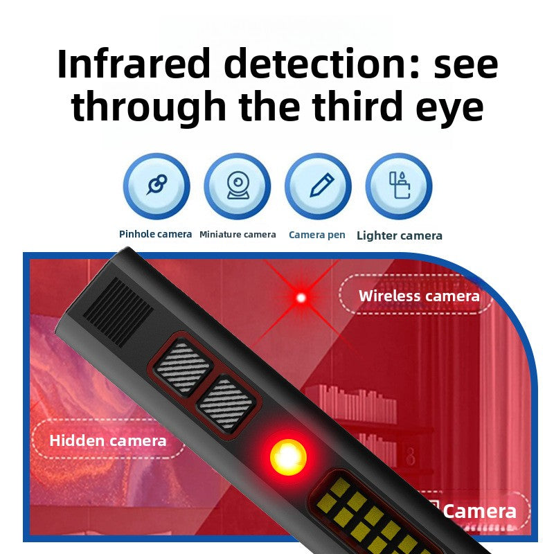 Self-Defense Arc Flashlight Infrared Detection Hotel Anti-Peeping Anti-Surveillance Alarm Durable Aluminum Alloy LED HS-X99