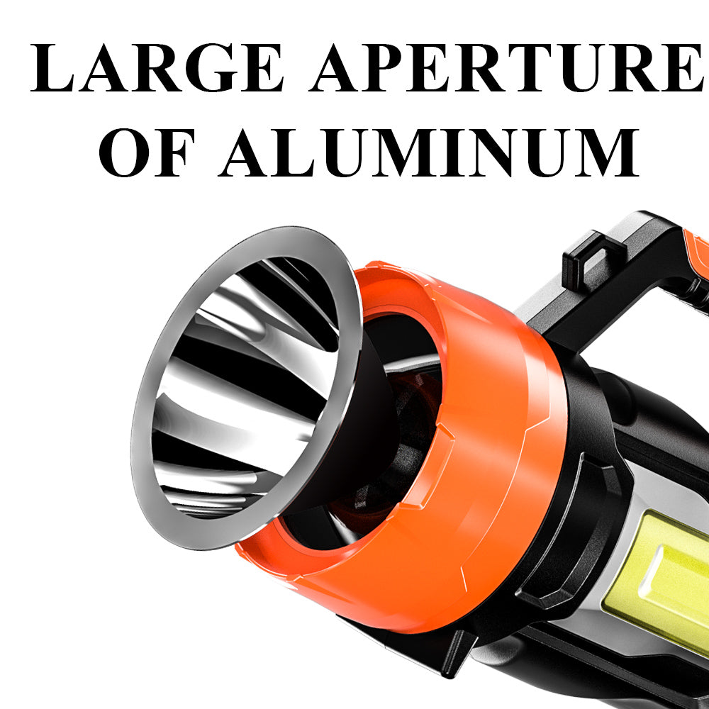 COB+ LED Work Light 500M Hand-cranked Power Generation USB Rechargeable Flashlight Spotlight Work Lamp Searchlight 886A