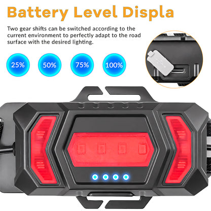 Reflective Vest High-Visibility LED Chest Light Run for Night Walking Cycling Adjustable 45° Beam Running Lights
