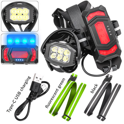 Reflective Vest High-Visibility LED Chest Light Run for Night Walking Cycling Adjustable 45° Beam Running Lights
