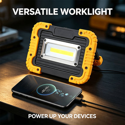 Portable COB Work Led Light 2*1200 Mah 18650 Battery Support Output Rechargeable Work Lampwith Hook Car Repair Emergency GW2002