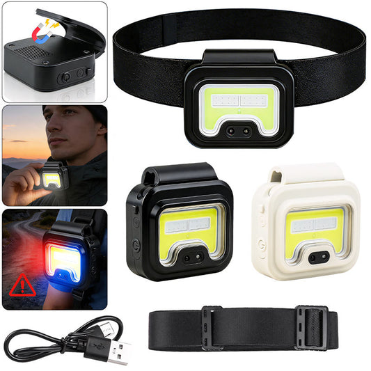 Multifunctional COB LED Headlamp Motion Sensor USB-C Rechargeable Memory Function Flood Outdoor Fishing Hiking T29