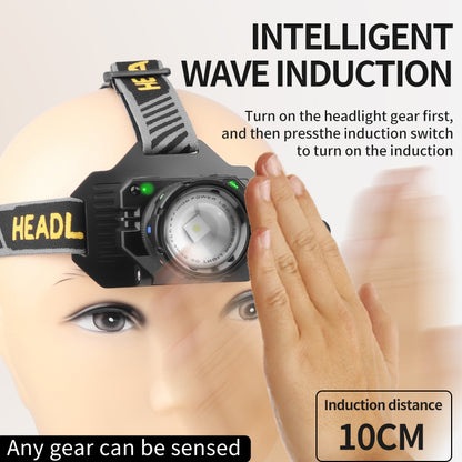 Factory 30W LED Rechargeable Headlamp Motion Sensor 9 Modes IPX4 Waterproof 800-1000 Lumens Aluminum Alloy Portable Camping T507