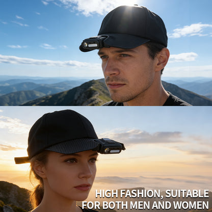 Multifunctional Portable Cap Light XTE+RGB LED Motion Sensor Rechargeable Hat Lamp with Battery Display Headlamp M926