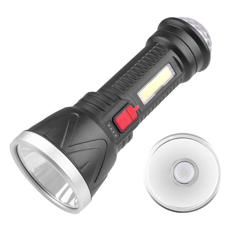LED High Power Led Flashlights Rechargeable Camping Spotlight with Side Light 9 Lighting Modes for Camping Adventure Outdoor