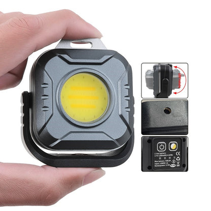 Super Bright COB Work Light Rechargeable Portable Flashlight LED Camping Lamp 360°Foldable Dimming Emergency Car Repairing Lamp