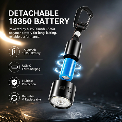 New Style Keychain Mini Flashlight Easy to Carry COB Floodlight for Camping Hiking Travel Keychain Flashlight HOOK LED Torch X-91