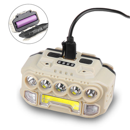 Powerful Induction COB LED Headlamp USB Rechargeable Head Flashlight Work Light Outdoors Camping Search Light Fishing Head Torch