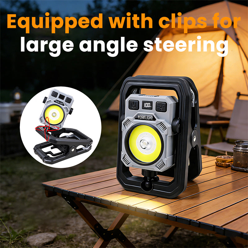 1200lm Multifunctional Worklight 360 Rotated Rechargeable Hook Magnetic Waterproof IP44 Portable COB Flashlight for Workshop