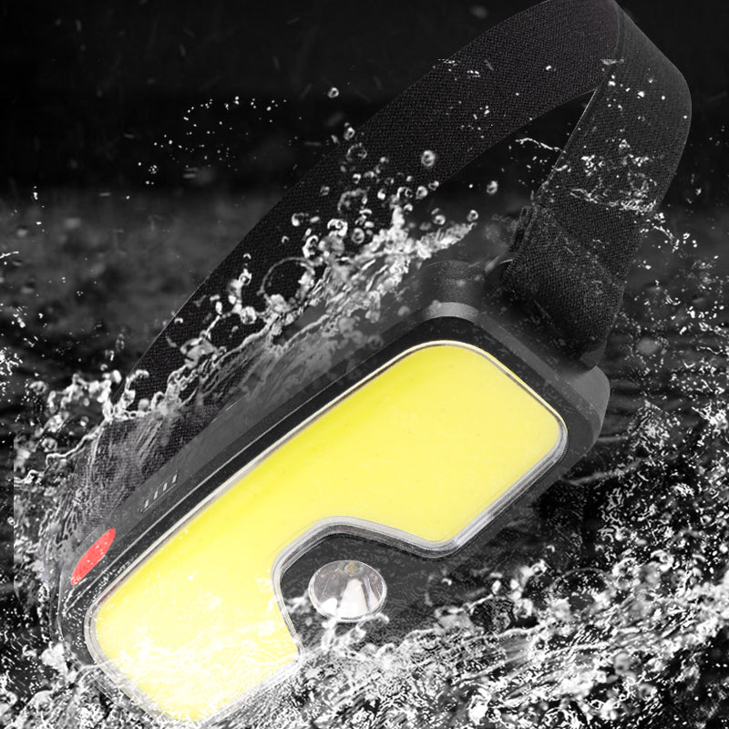 Floodlight LED Headlamp Flashlight Built-in USB Rechargeable Battery Head Lamp Hiking Camping Lamp