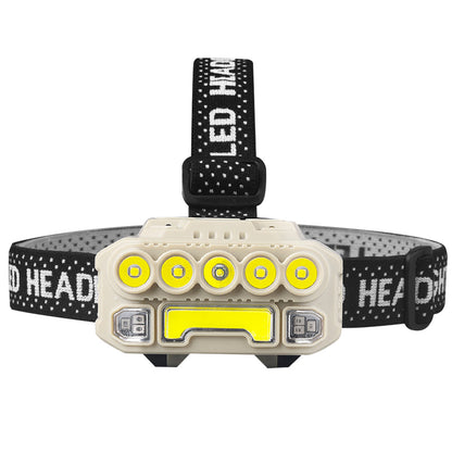 Powerful Induction COB LED Headlamp USB Rechargeable Head Flashlight Work Light Outdoors Camping Search Light Fishing Head Torch