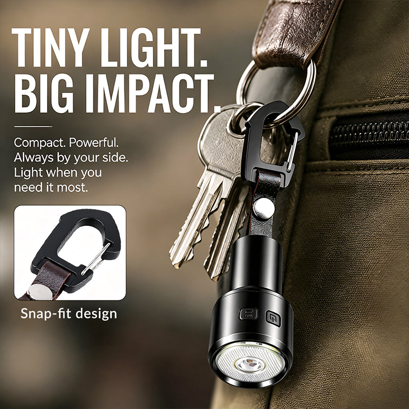 New Style Keychain Mini Flashlight Easy to Carry COB Floodlight for Camping Hiking Travel Keychain Flashlight HOOK LED Torch X-91