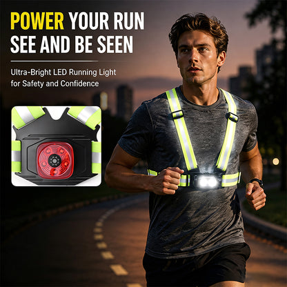Rechargeable Night Running Cycling Light 180° Rotatable Detachable Front Rear Lights Reflective Strap Memory Function 8513