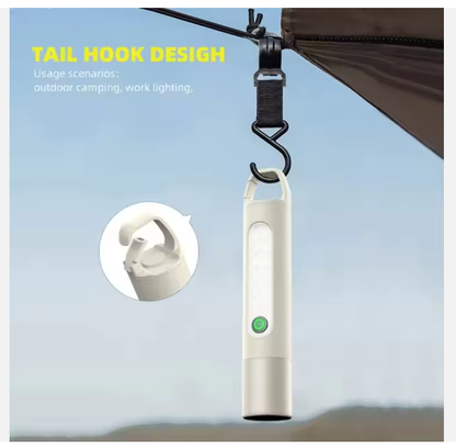 Dual Arc Zoomable Flashlight with Portable Lighter Bright Light Emergency Self Defense Torch Flashlight HS X28
