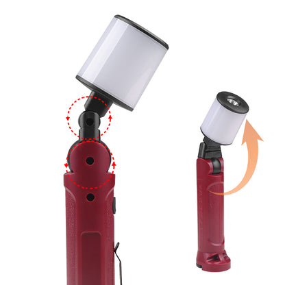 Portable Emergency Work Lights USB Rechargeable Folding Flashlight 180° Repair Spotlight Camping With Hanging Hook