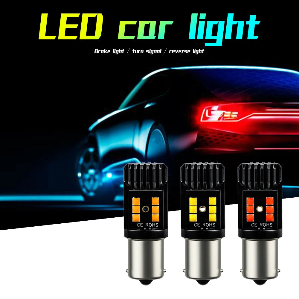 Car LED 1156/1157 Signal Lights Headlight Bulbs Turn Lamp Running Light Bright 3030 21smd PY21W Anti Flicker Brake Lamp