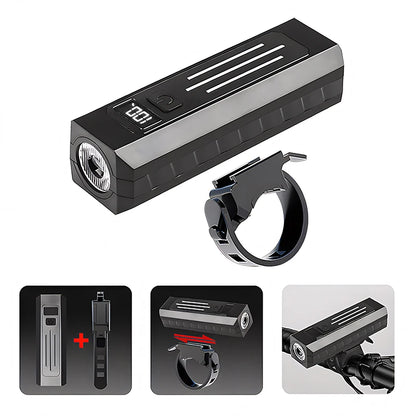 Bicycle Front Light Dual LED 1200mAh USB Rechargeable MTB Road Bike Smart Headlight Cycling Accessories