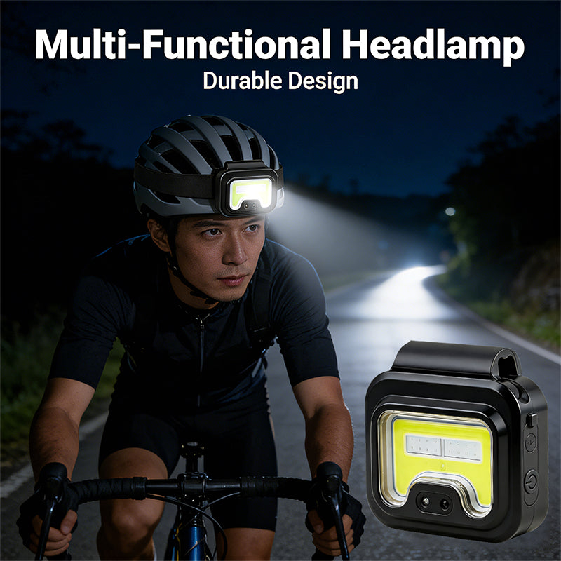 Multifunctional COB LED Headlamp Motion Sensor USB-C Rechargeable Memory Function Flood Outdoor Fishing Hiking T29