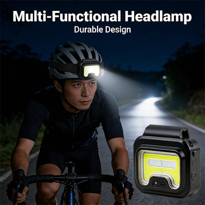 Multifunctional COB LED Headlamp Motion Sensor USB-C Rechargeable Memory Function Flood Outdoor Fishing Hiking T29
