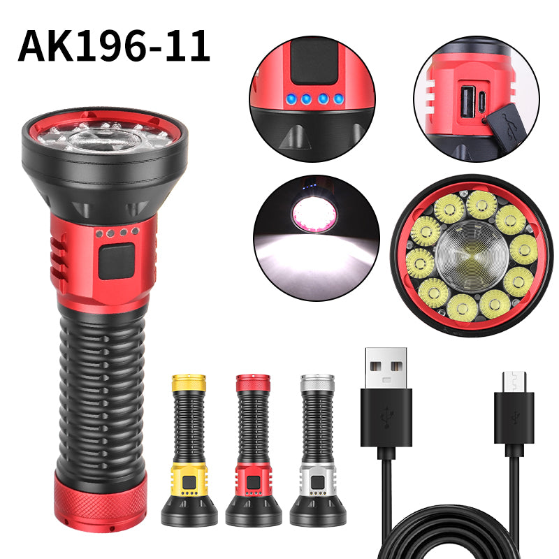 Colorful New Design Multi-Bulb Large Light Cup High Lumen Magnet Torch Portable Waterproof Tactical Flashlight Long Range Flash