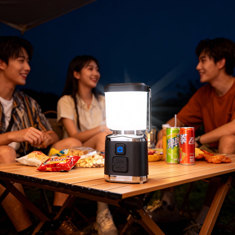 Multifunctional LED Camping Lantern 3-Color Light 3000mAh USB Type C Rechargeable with Power Bank Output L2510