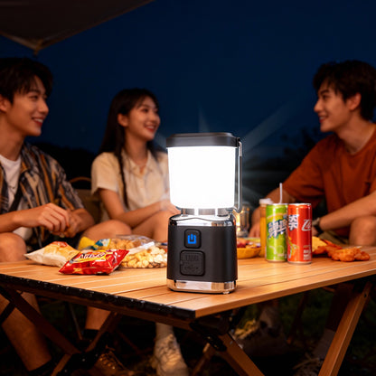 Multifunctional LED Camping Lantern 3-Color Light 3000mAh USB Type C Rechargeable with Power Bank Output L2510
