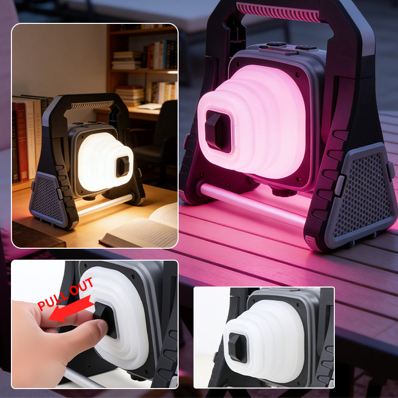 Multifunctional Worklight 360°rotated Rechargeable Work Lamp with Hook Portable COB Flashlight Magnetic Working Light