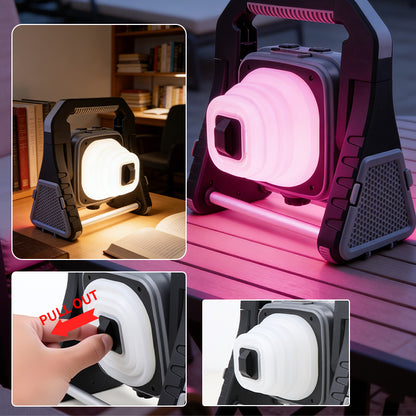 Multifunctional Worklight 360°rotated Rechargeable Work Lamp with Hook Portable COB Flashlight Magnetic Working Light
