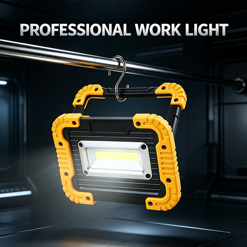 Portable COB Work Led Light 2*1200 Mah 18650 Battery Support Output Rechargeable Work Lampwith Hook Car Repair Emergency GW2002