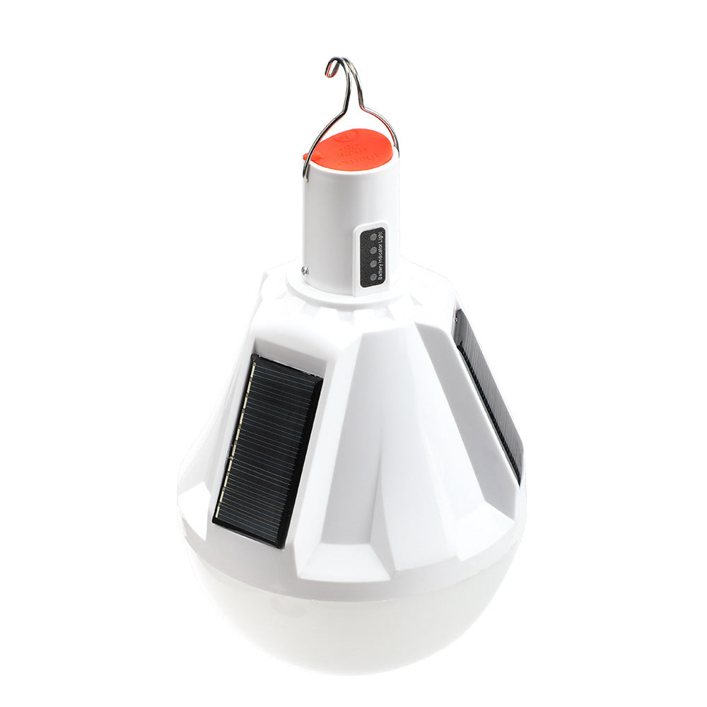 Solar Charging Remote Control Three-sided Electric Light Bulb Built-in Lithium Battery IP65 Waterproof USB/Solar Camping HS V70