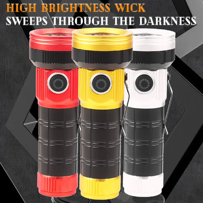 Colorful New Design Multi-Bulb Large Light Cup High Lumen Magnet Torch Portable Waterproof Tactical Flashlight Long Range Flash