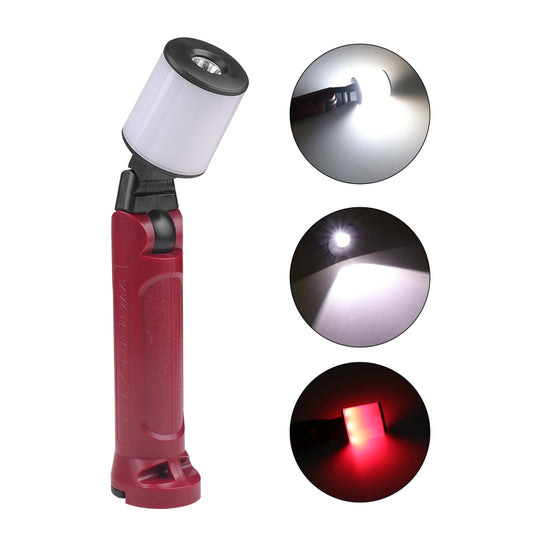 Portable Emergency Work Lights USB Rechargeable Folding Flashlight 180° Repair Spotlight Camping With Hanging Hook