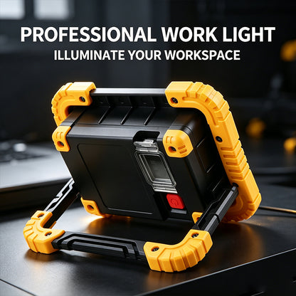 Portable COB Work Led Light 2*1200 Mah 18650 Battery Support Output Rechargeable Work Lampwith Hook Car Repair Emergency GW2002