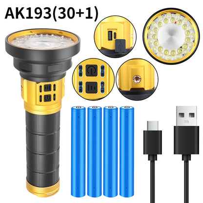 Colorful New Design Multi-Bulb Large Light Cup High Lumen Magnet Torch Portable Waterproof Tactical Flashlight Long Range Flash