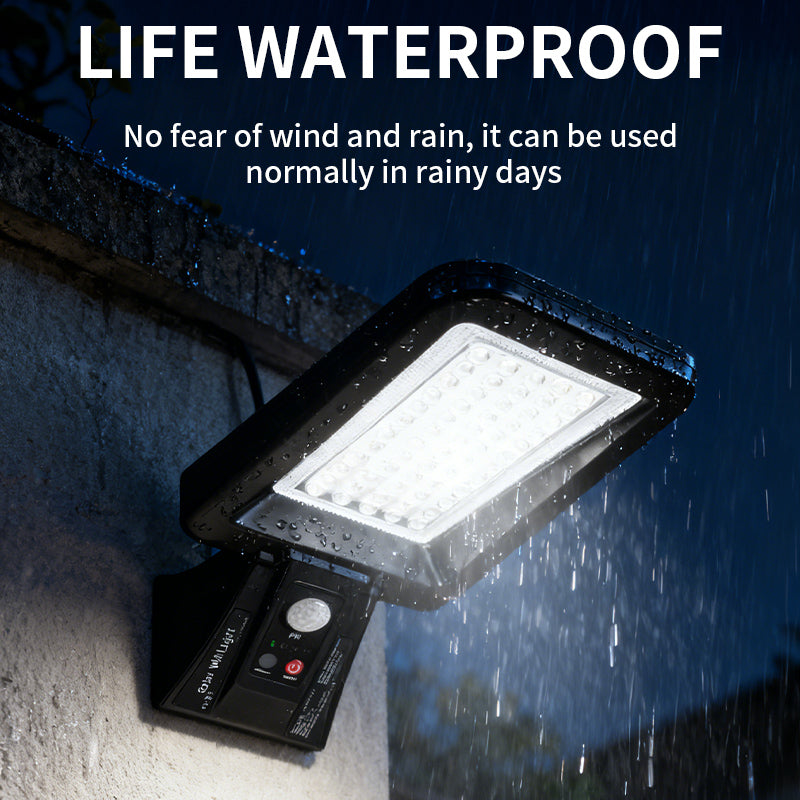 Solar Wall Light 34+30 LED 6000K Daylight Waterproof Motion Sensor with Remote Control Dusk to Dawn Outdoor Garden Lighting SW02