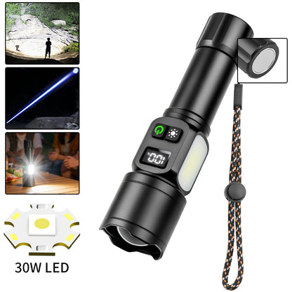 Rechargeable Aluminum Alloy Camping Flashlight with USB Charging 1200 Lumens Adjustable Beam Torchlight 1598