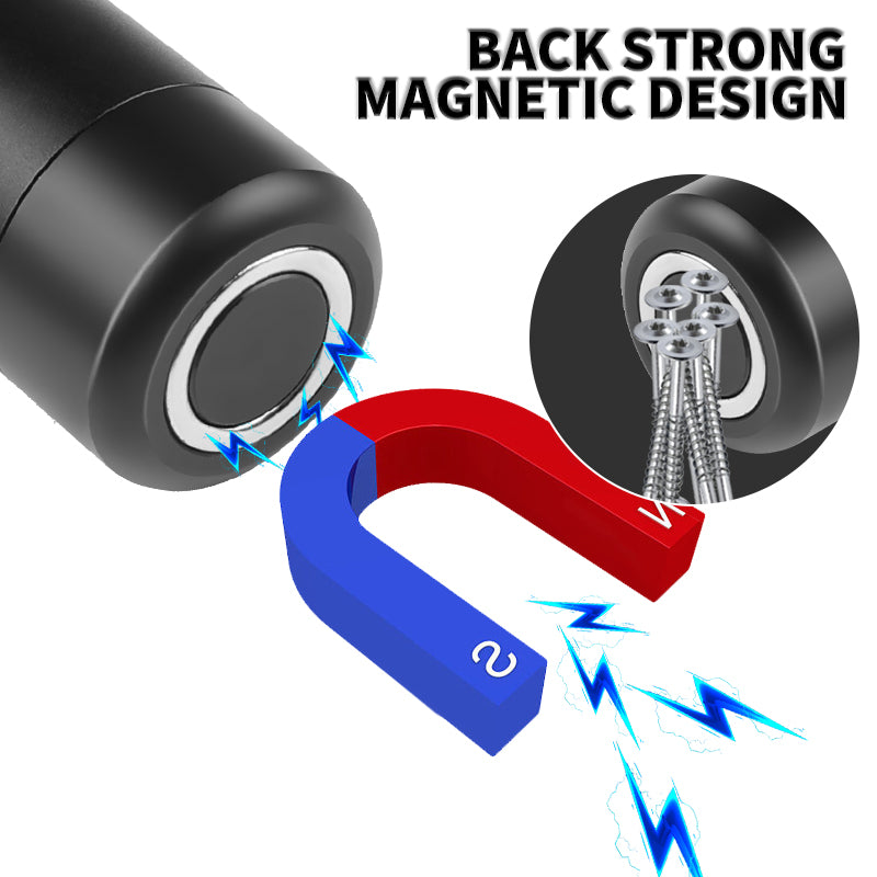 Long Range Small Flashlight 30W LED Telescopic Zoom 1200Lumen Torch IPX4 Lengthenable Stepless Dimming Flashlight